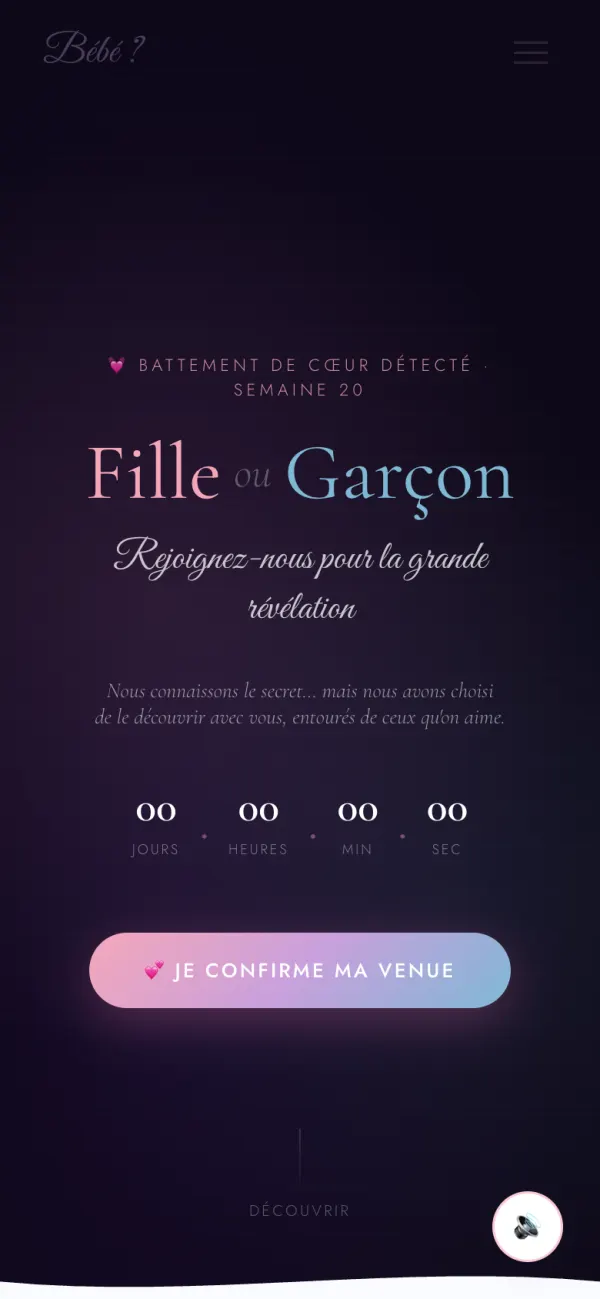 Aperçu du faire-part « La Grande Révélation »