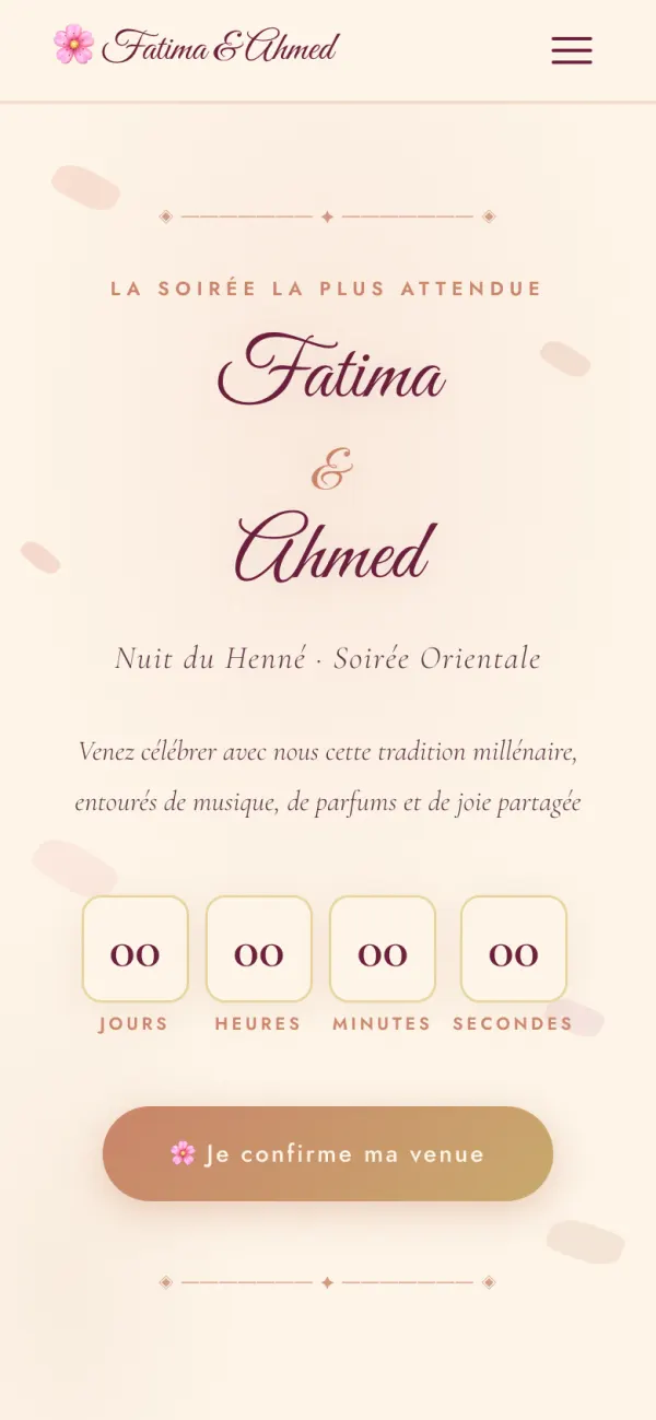 Aperçu du faire-part « Nuit du Henné »
